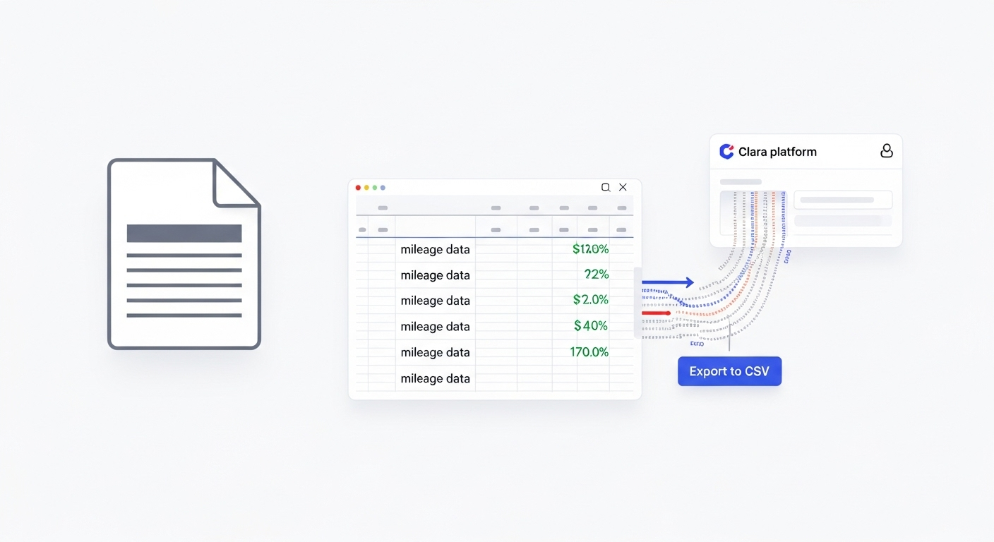 Guía completa de exportación CSV para Clara