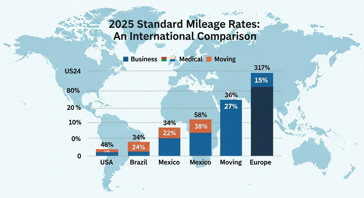 Tasa estándar IRS 2025: comparación internacional