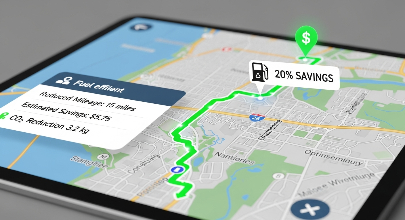 Optimización de rutas para ahorro de combustible